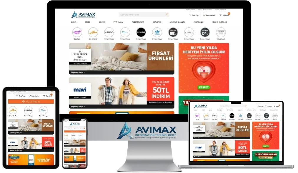Avimax E-Ticaret V13 Sistemi - Kocaeli Yazılım