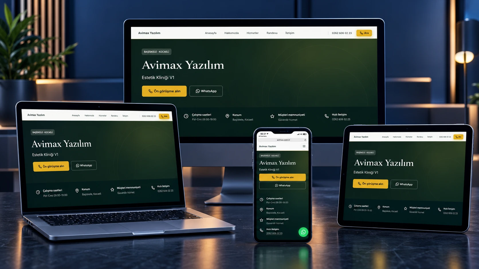 Avimax Estetik Kliniği V1 Sistemi - Kocaeli Yazılım