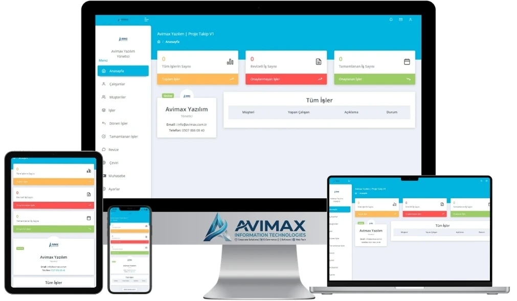Proje Takip V1 | Görev ve Proje Yönetim Yazılımı | Avimax Yazılım