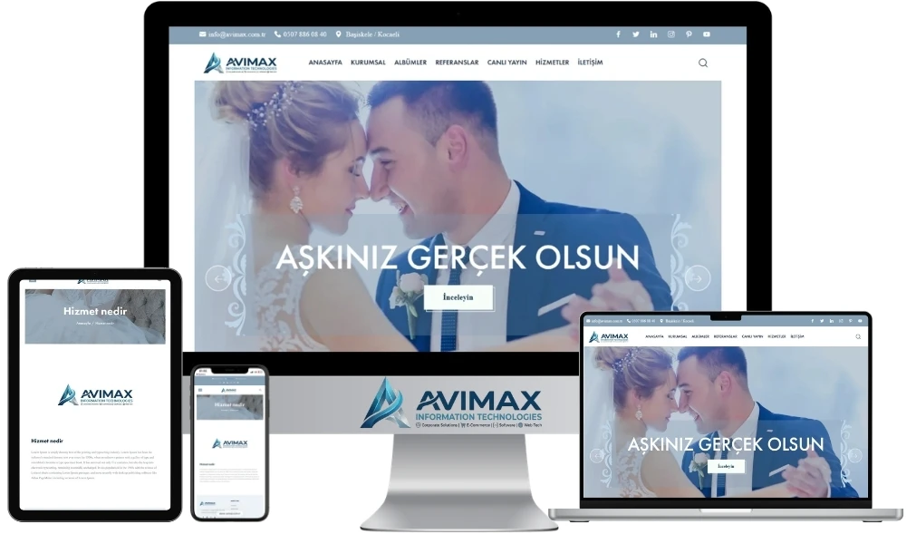 Premium Düğün Salonu ve Davet Organizasyon Yazılımı | Düğün V1 - Avimax Yazılım