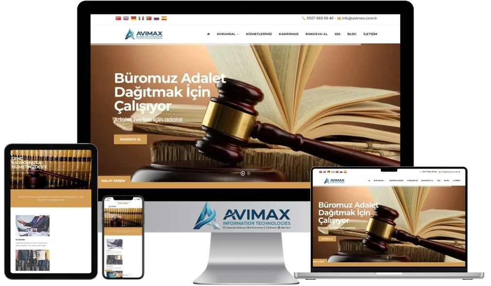 Avukat & Hukuk V2 | Hukuk Bürosu ve Dava Takip Yazılımı | Avimax Yazılım