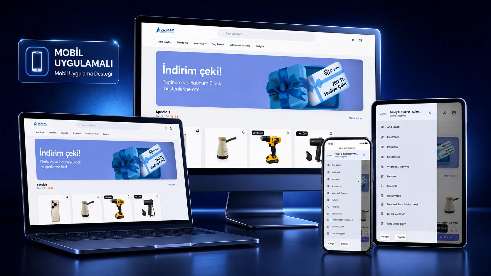 Avimax Frisay E-Ticaret Sistemi - Kocaeli Yazılım