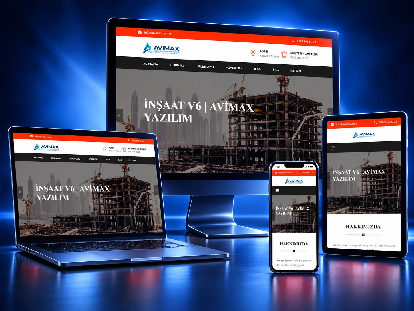 İnşaat V6 profesyonel inşaat firması web sitesi - Avimax Yazılım