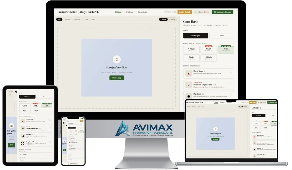 Atölye Baskı V1 | Matbaa ve Baskı Takip Yazılımı | Avimax Yazılım
