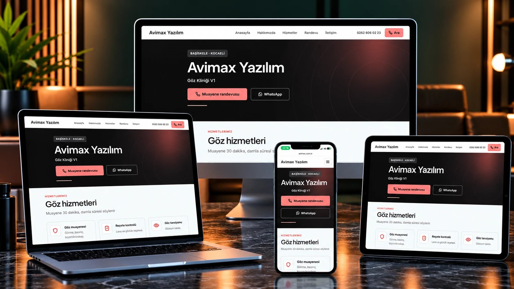 Avimax Göz Kliniği V1 Sistemi - Kocaeli Yazılım