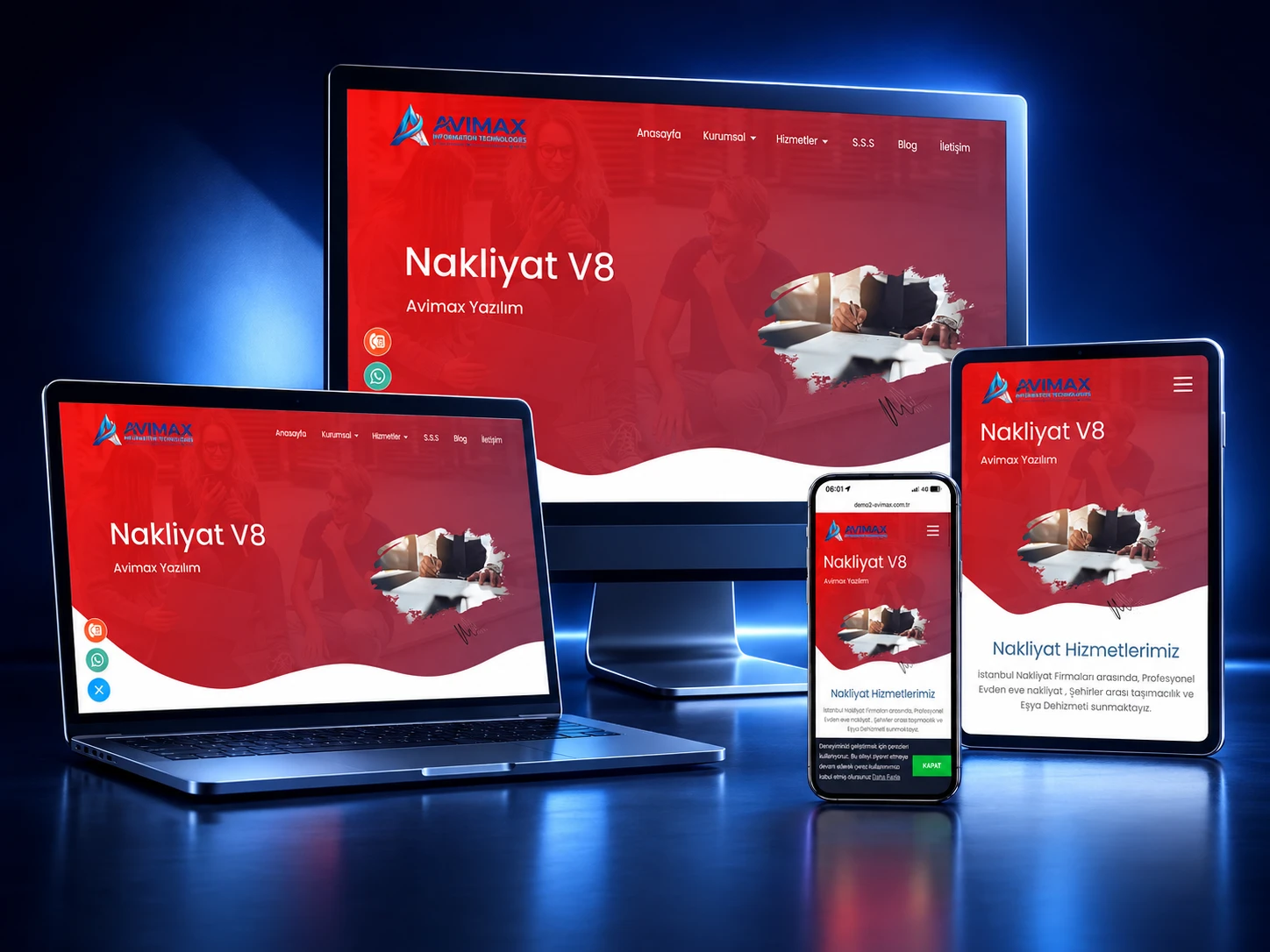 Avimax Nakliyat V8 Sistemi - Kocaeli Yazılım