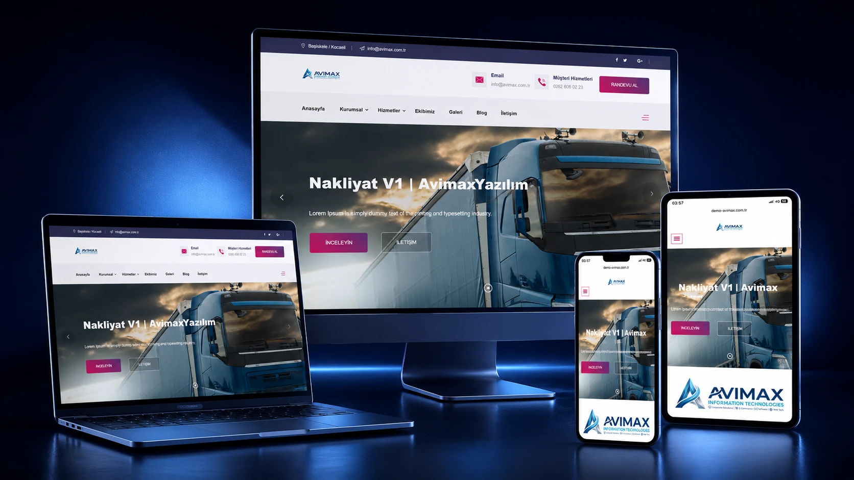 Avimax Nakliyat V1 Sistemi - Kocaeli Yazılım